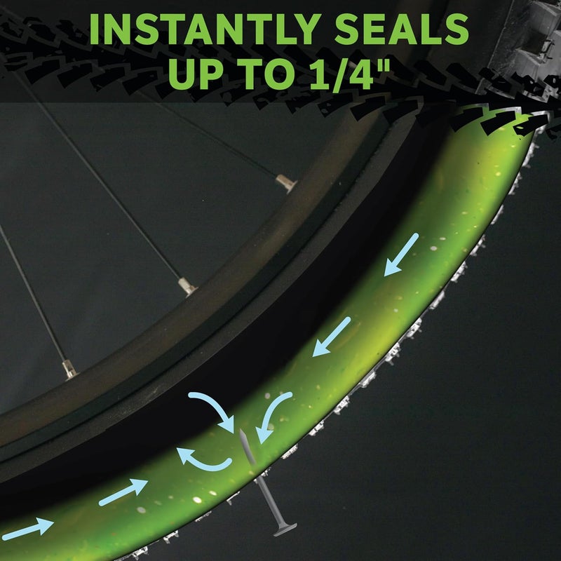 Slime 10216 Tubeless Bicycle Puncture Repair Tire Sealant, Prevent and Repair, Suitable for tubeless Bikes, Non-Toxic, Eco-Friendly, 8oz Bottle - Image 1